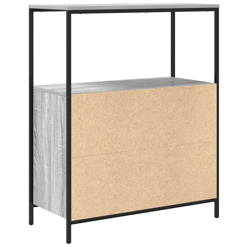 Badschrank mit Regalen Grau Sonoma 76,5x35x95 cm