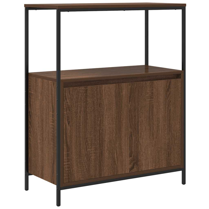 Badschrank mit Regalen Braun Eichen-Optik 76,5x35x95 cm