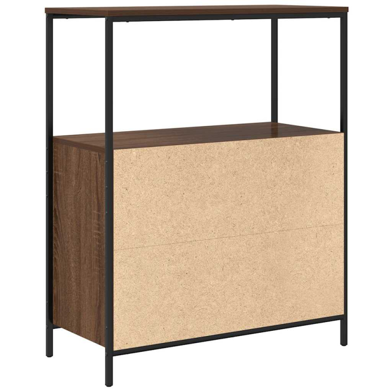 Badschrank mit Regalen Braun Eichen-Optik 76,5x35x95 cm