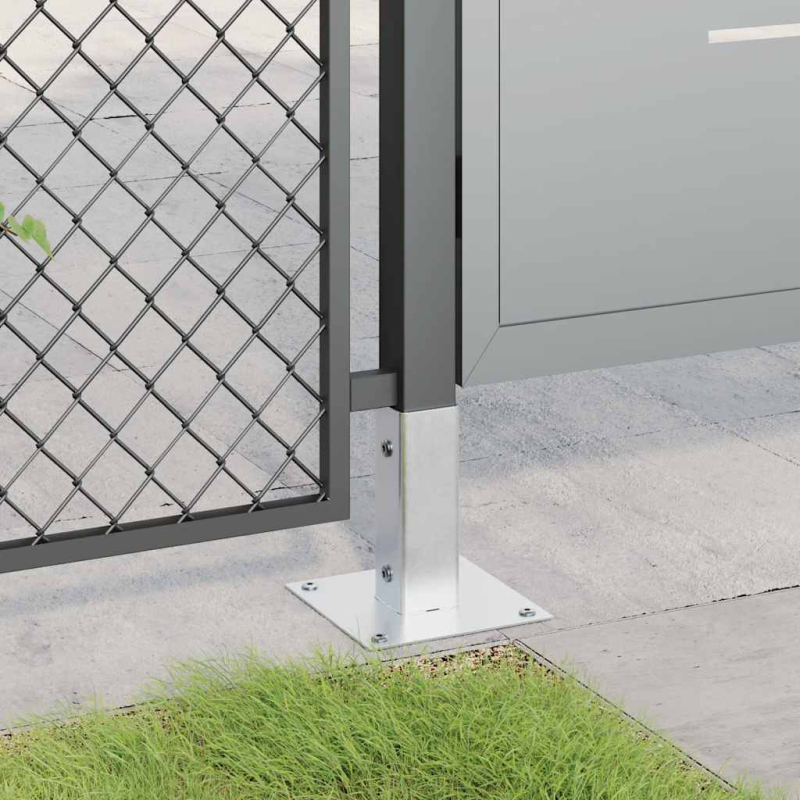 Pfostenträger Quadratisch 4Stk. Silber 51x51mm Verzinkter Stahl