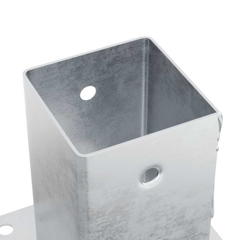 Pfostenträger Quadratisch 12 Stk. Silber 81x81mm Stahl Verzinkt