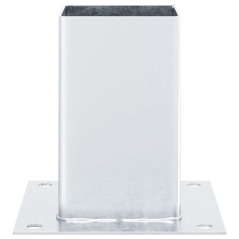 Pfostenträger Quadratisch 12 Stk. Silber 91x91mm Stahl Verzinkt