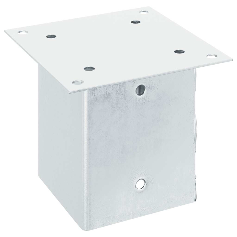 Pfostenträger Quadratisch 4Stk. Silber 121x121mm Stahl Verzinkt