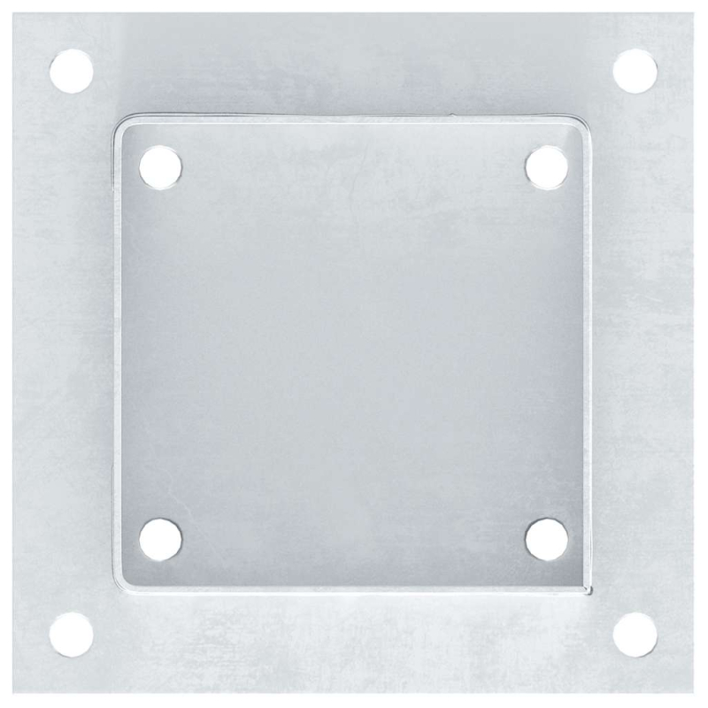 Pfostenträger Quadratisch 4Stk. Silber 121x121mm Stahl Verzinkt