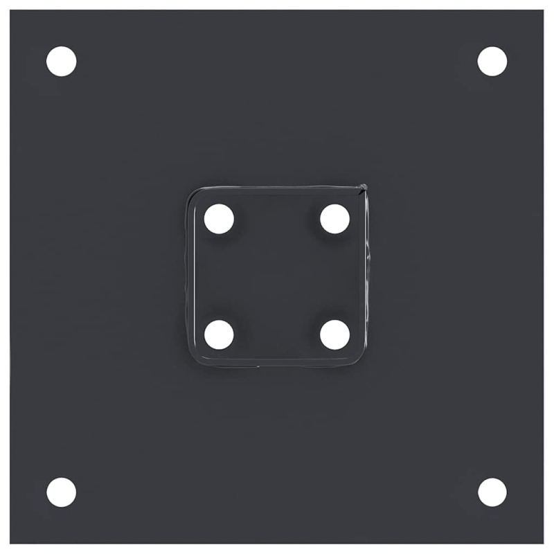 Pfostenträger Quadrat 4 Stk. 51x51 mm Pulverbeschichteter Stahl