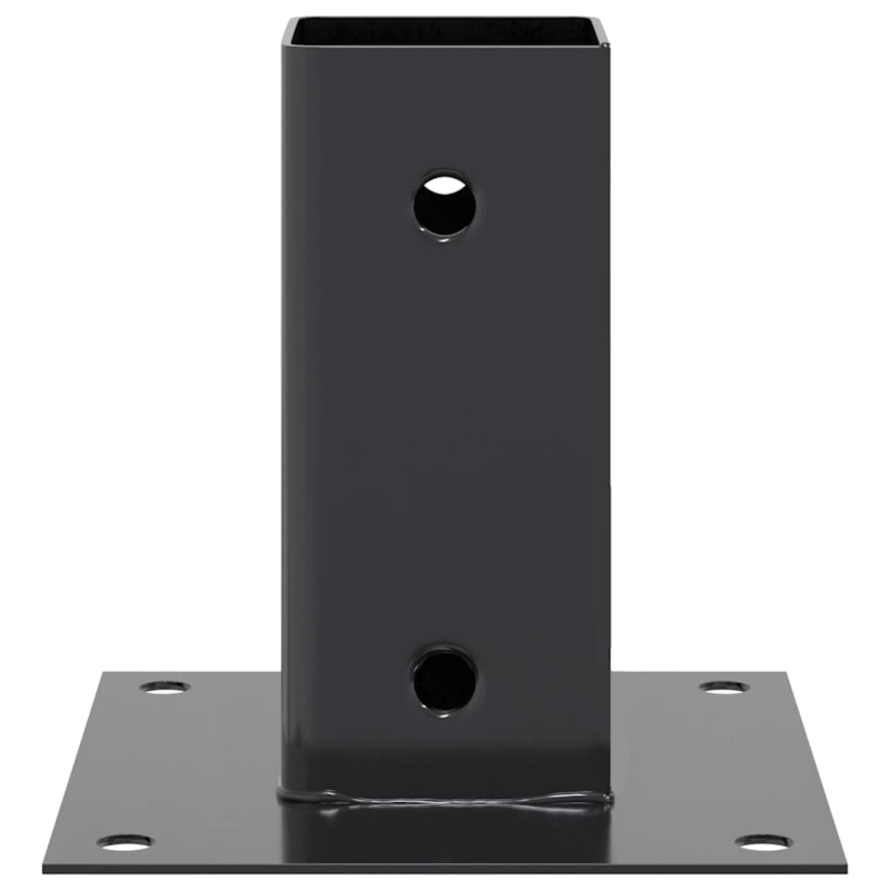 Pfostenträger Quadrat 4 Stk. 61x61 mm Pulverbeschichteter Stahl
