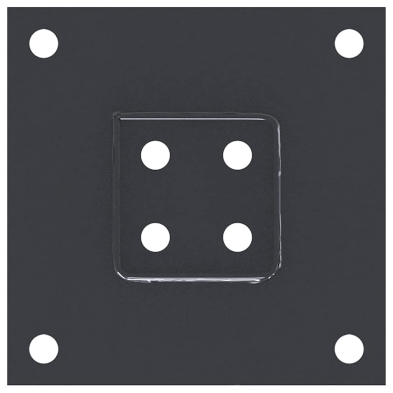 Pfostenträger Quadrat 12 Stk. 61x61mm Pulverbeschichteter Stahl