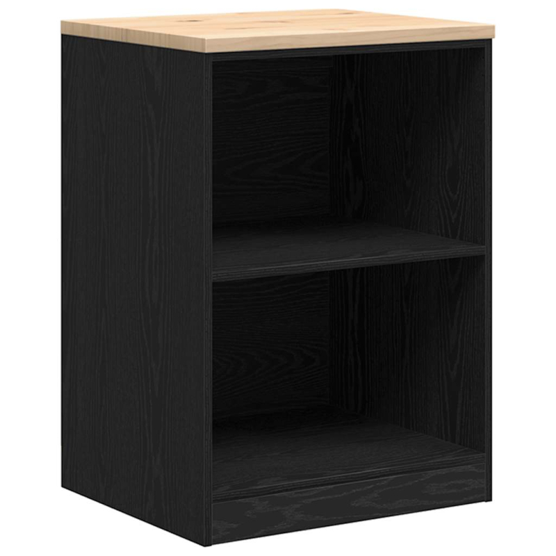Garagenschränke 2 Stk. Schwarz Holzwerkstoff