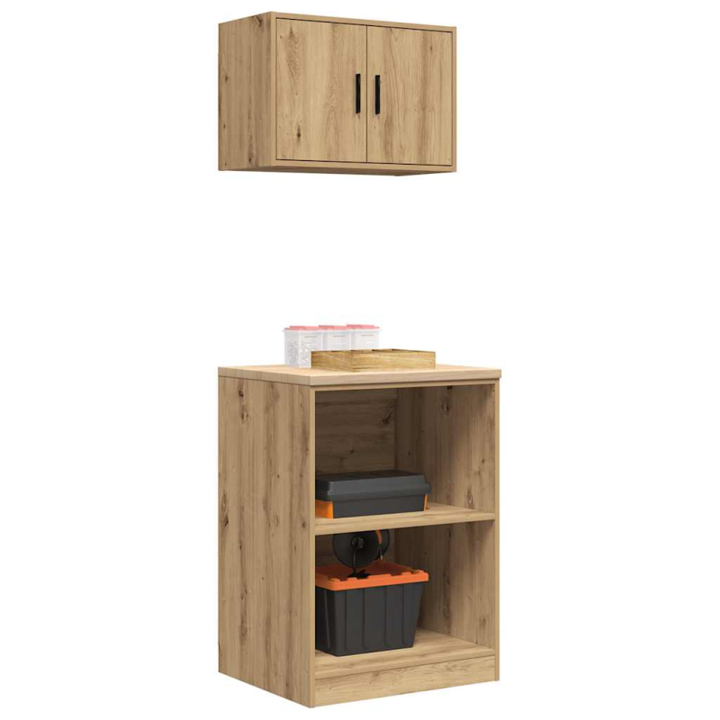 Garagenschränke 2 Stk. Artisan-Eiche Holzwerkstoff