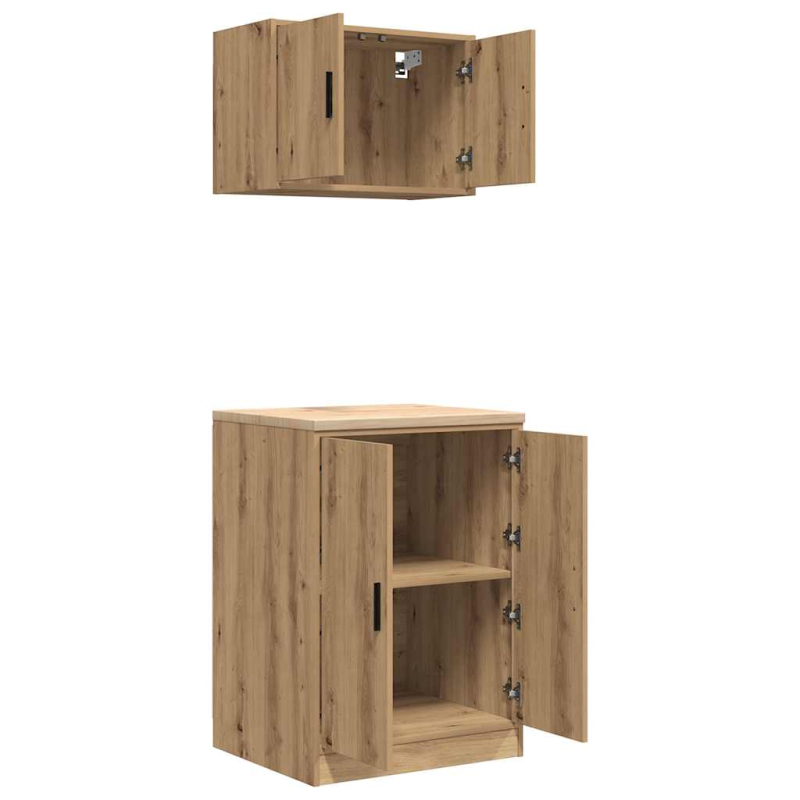 Garagenschränke 2 Stk. Artisan-Eiche Holzwerkstoff