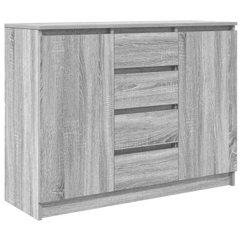 Sideboard mit Schubladen Grau Sonoma 100,5x35x76 cm