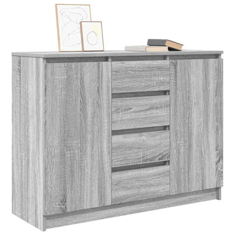 Sideboard mit Schubladen Grau Sonoma 100,5x35x76 cm