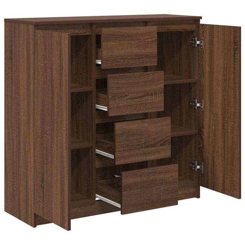 Sideboard mit Schubladen Braun Eichen-Optik 100,5x35x98,5 cm