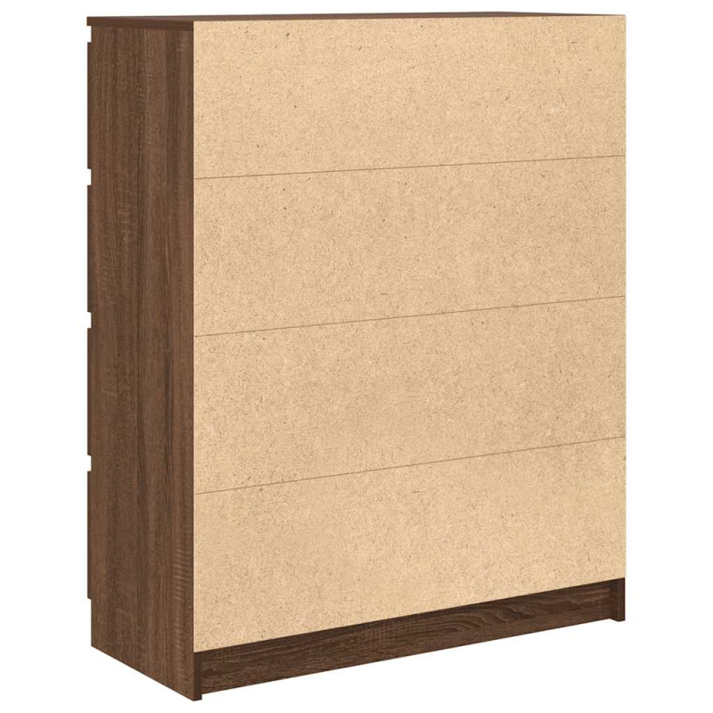 Sideboard Braun Eichen-Optik 80x35x99 cm Holzwerkstoff