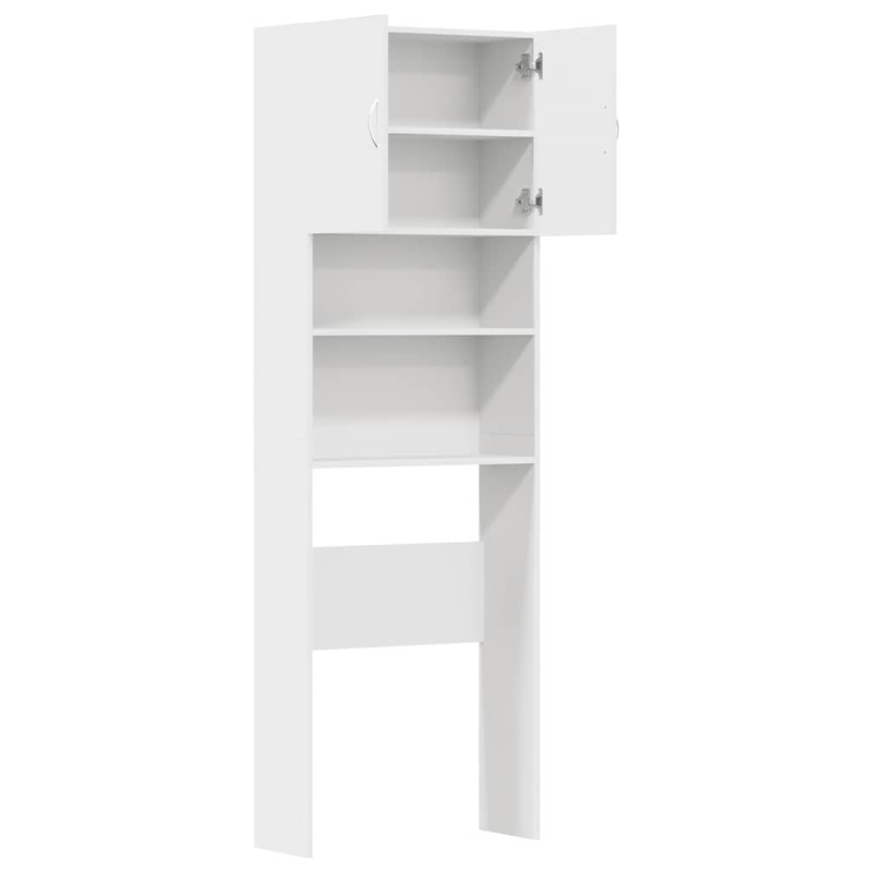 Waschmaschinenschrank Weiß 64x24x190 cm Holzwerkstoff