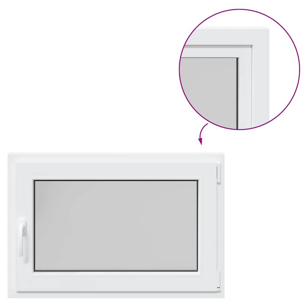 Kellerfenster RISOR 90x50 cm Drehkipp DIN Rechts Weiß