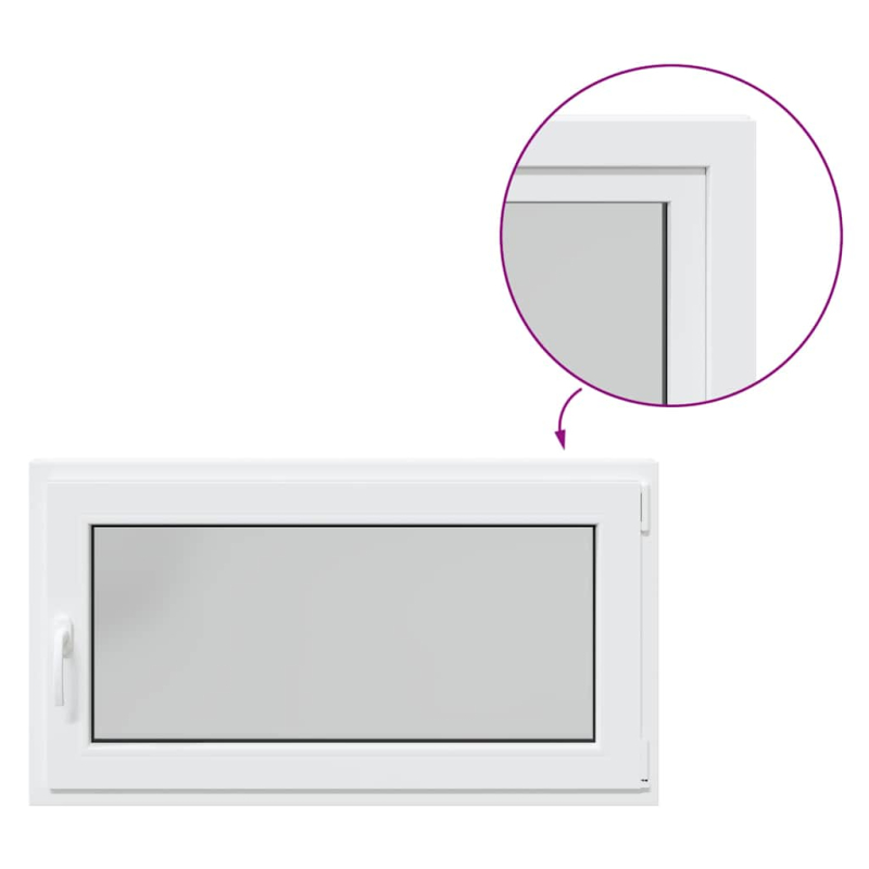 Kellerfenster RISOR 110x50 cm Dreh Kipp DIN Rechts Weiß