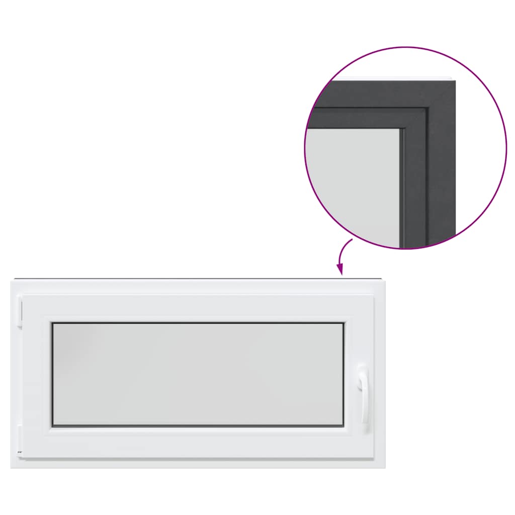Kellerfenster RISOR 100x50 cm Drehkipp DIN Links Anthrazit