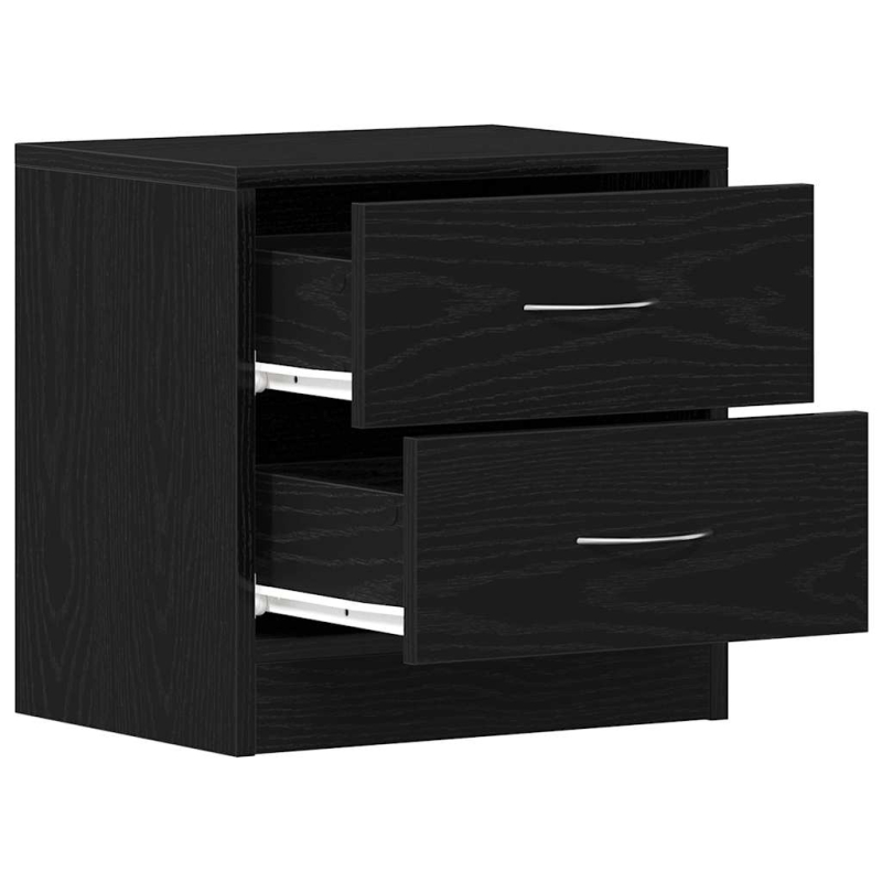 Nachttisch Schwarz Eichen-Optik 40x30x40 cm Holzwerkstoff