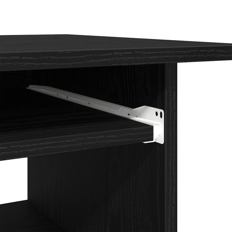 Schreibtisch Schwarz Eichen-Optik 80x45x74 cm Holzwerkstoff