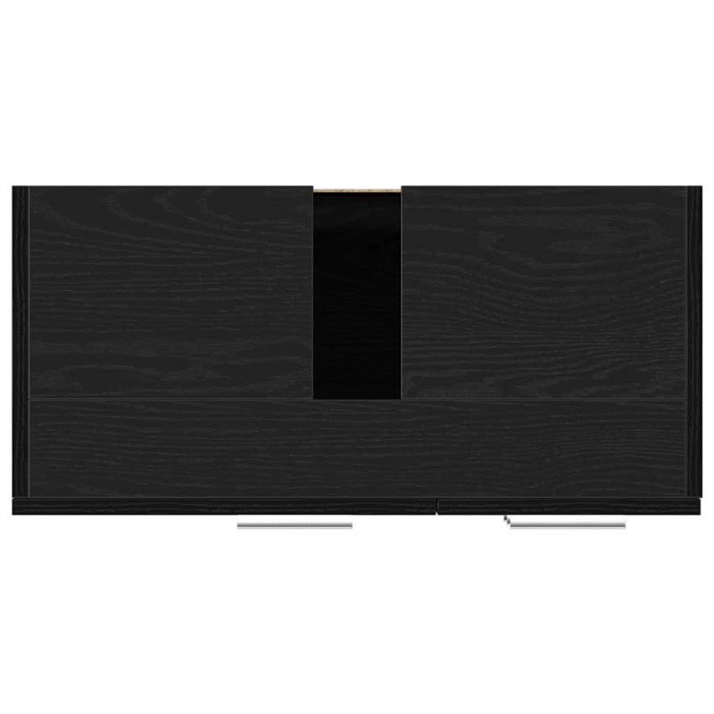 Waschbeckenunterschrank Schwarz Eichen-Optik 63x30x54 cm