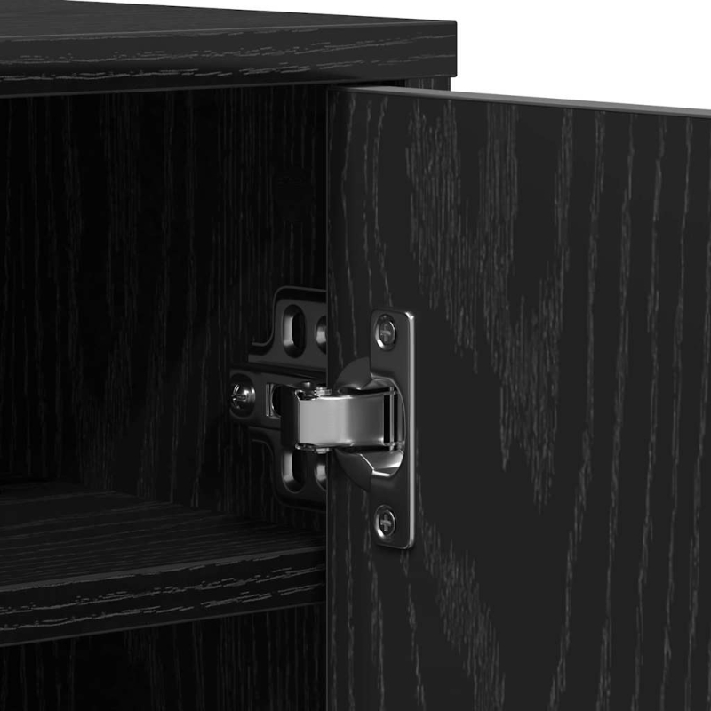 Schuhschrank Schwarz Eichen-Optik 32x35x70 cm Holzwerkstoff