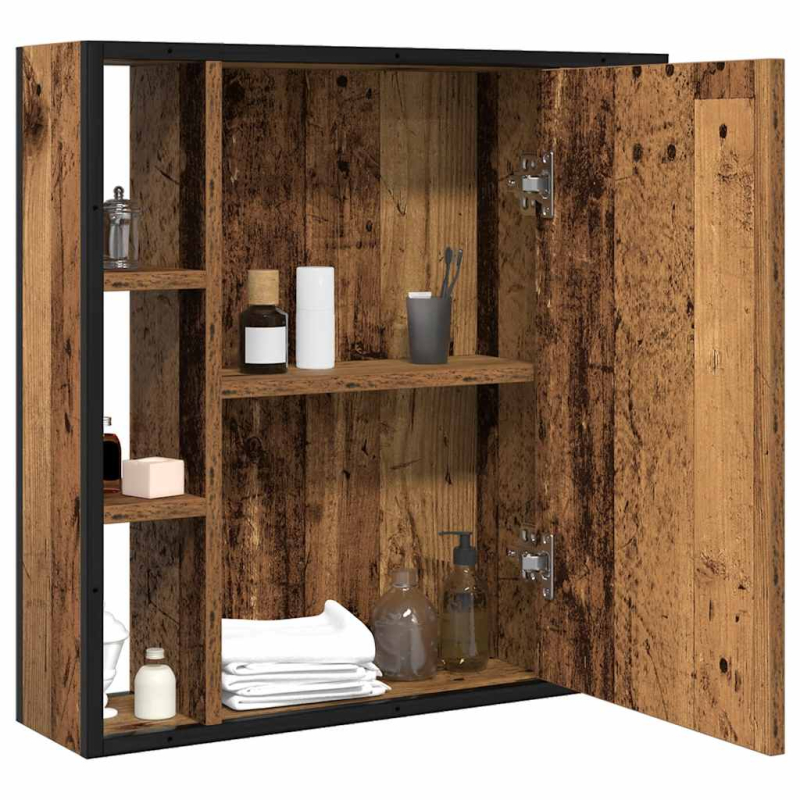 Bad-Spiegelschrank Altholz-Optik 60x16x60 cm Holzwerkstoff