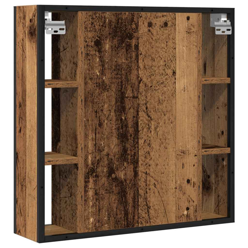 Bad-Spiegelschrank Altholz-Optik 60x16x60 cm Holzwerkstoff