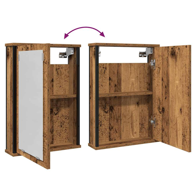 Bad-Spiegelschrank Altholz-Optik 42x12x60 cm Holzwerkstoff