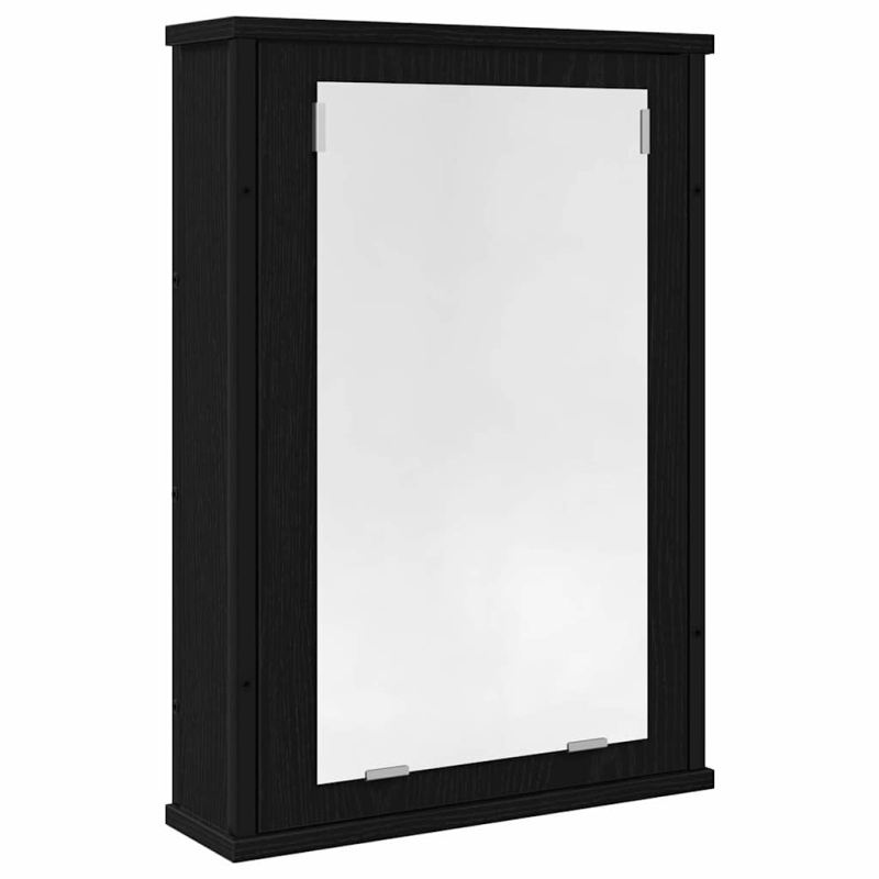 Bad-Spiegelschrank Schwarz Eiche-Optik 42x12x60cm Holzwerkstoff