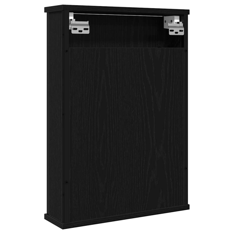 Bad-Spiegelschrank Schwarz Eiche-Optik 42x12x60cm Holzwerkstoff