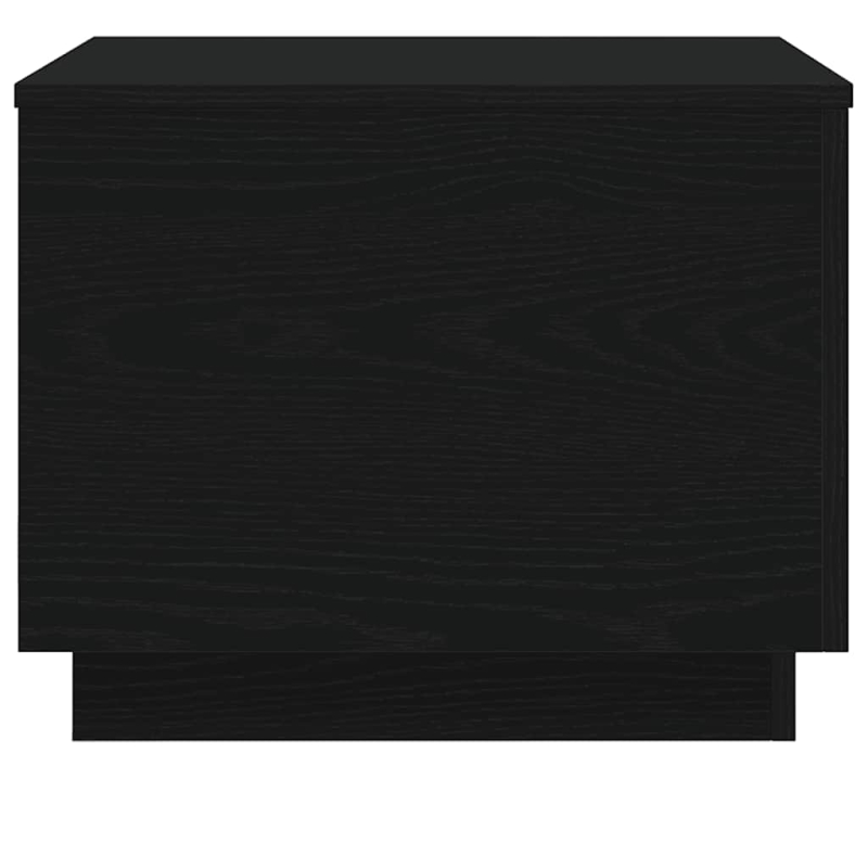 Couchtisch mit LED-Leuchten Schwarz Eichen-Optik 50x50x40 cm