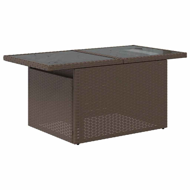 6-tlg. Garten-Sofagarnitur mit Kissen Schwarz Poly Rattan