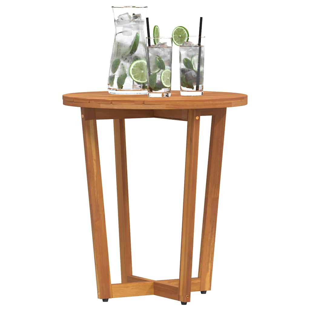 Garten-Beistelltisch Rund Ø55x60 cm Massivholz Akazie