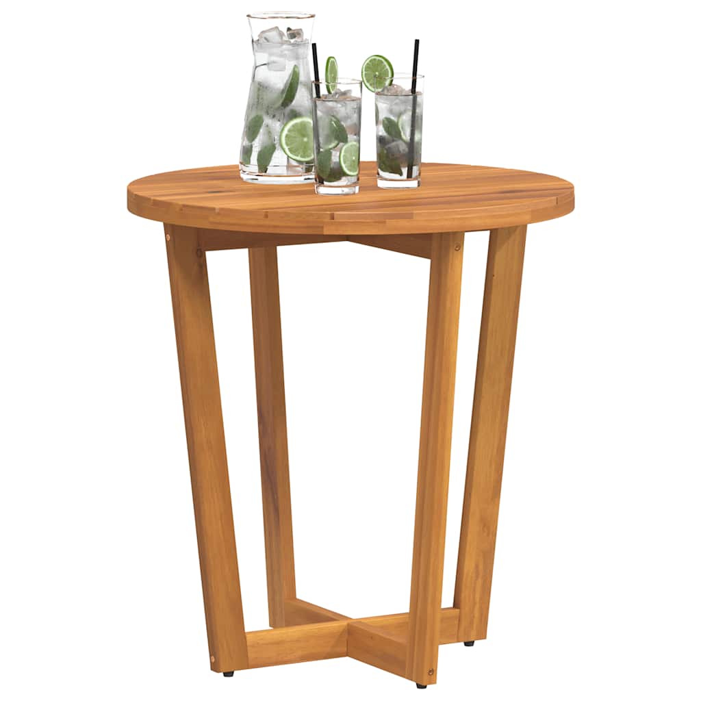 Garten-Beistelltisch Rund Ø70x75 cm Massivholz Akazie