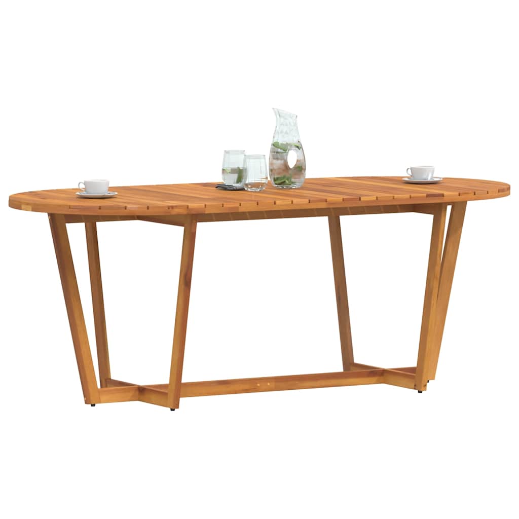 Garten-Esstisch Oval 200x90x75 cm Massivholz Akazie