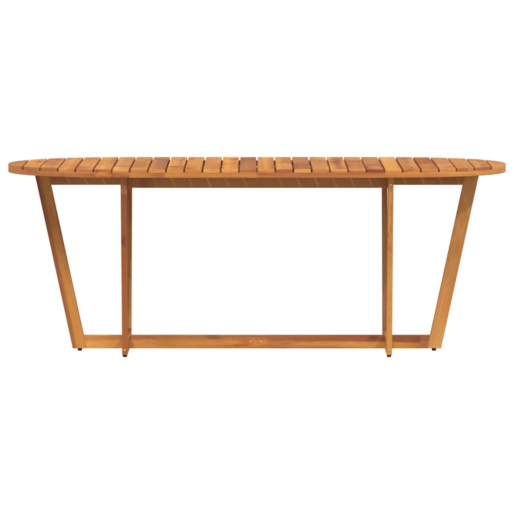 Garten-Esstisch Oval 200x90x75 cm Massivholz Akazie