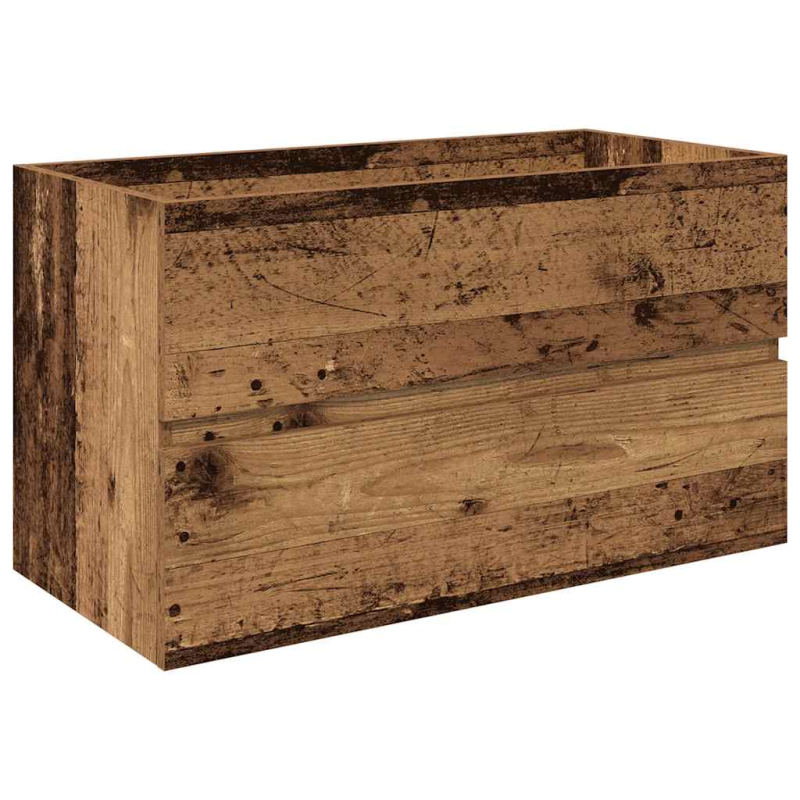 3-tlg. Badmöbel-Set Altholz-Optik Holzwerkstoff