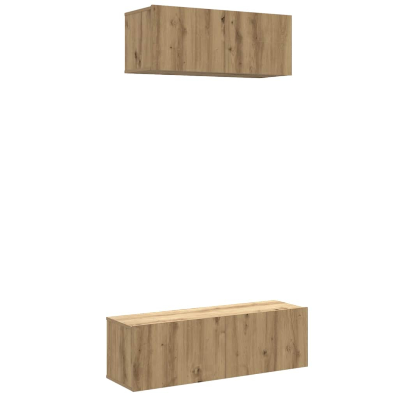 2-tlg. TV-Schrank-Set Wandmontage Artisan-Eiche Holzwerkstoff