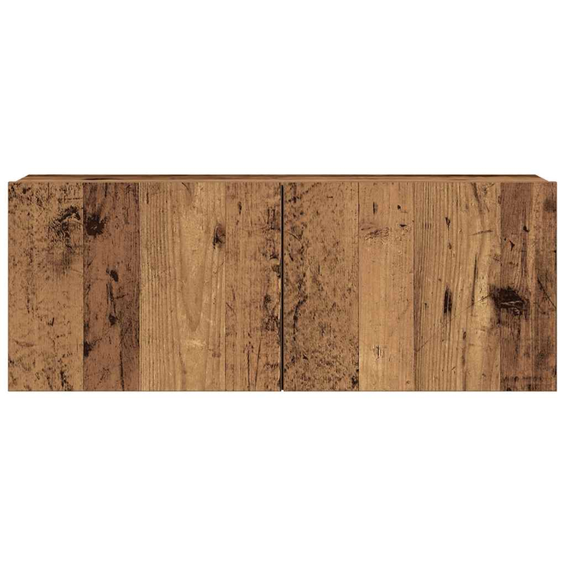 7-tlg. TV-Schrank-Set Wandmontage Altholz-Optik Holzwerkstoff