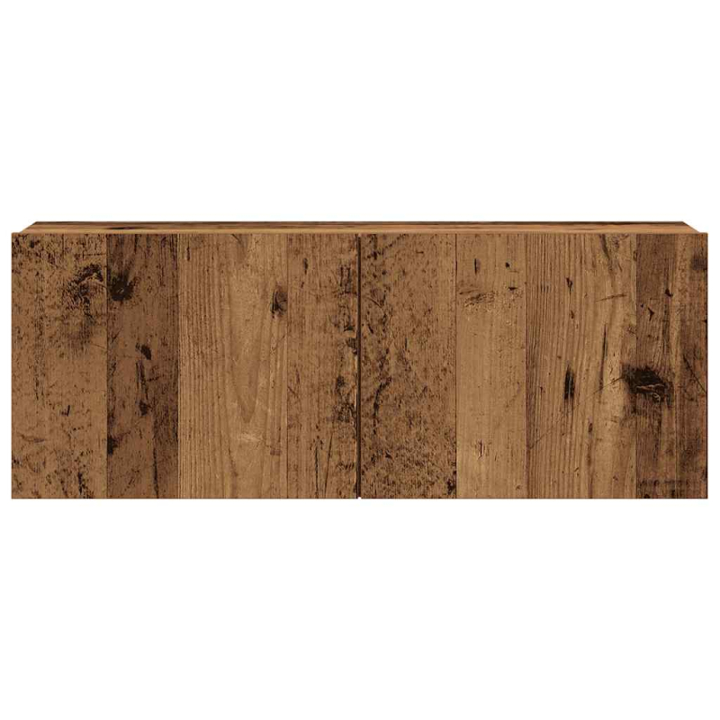 7-tlg. TV-Schrank-Set Wandmontage Altholz-Optik Holzwerkstoff