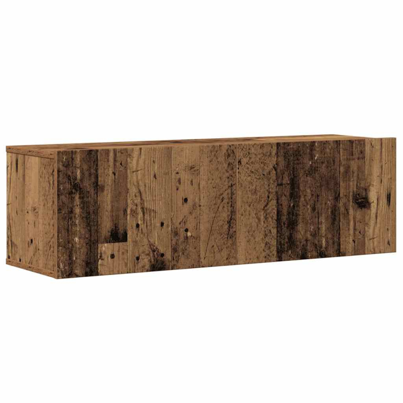 9-tlg. TV-Schrank-Set Wandmontage Altholz-Optik Holzwerkstoff