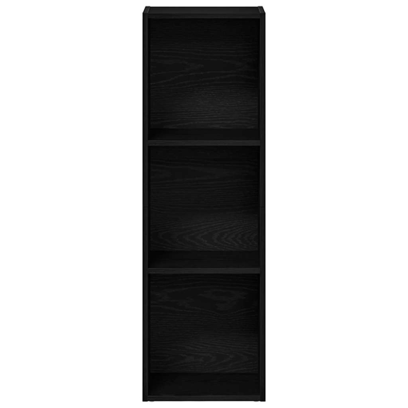 Bücherregal Schwarz Eichen-Optik 36x30x114 cm Holzwerkstoff