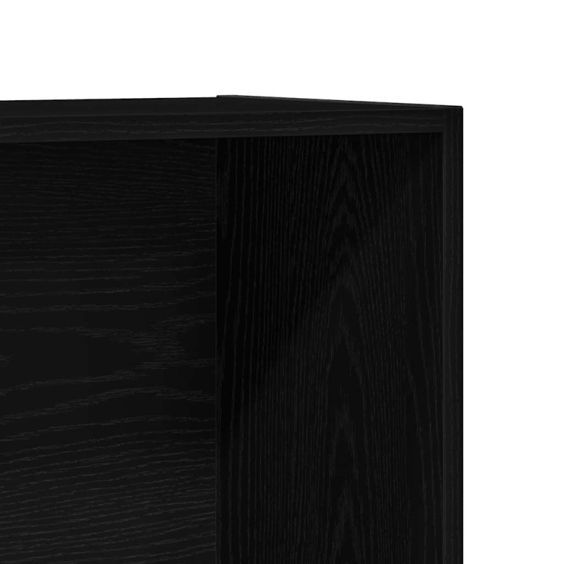 Bücherregal Schwarz Eichen-Optik 36x30x143 cm Holzwerkstoff