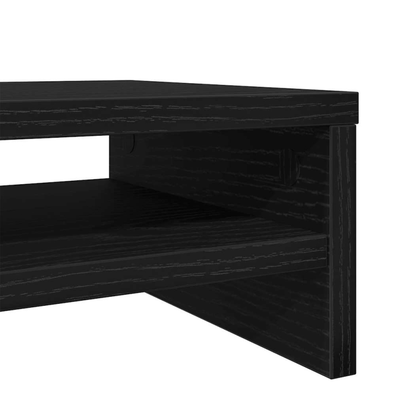 Monitorständer Schwarz Eichen-Optik 100x24x13 cm Holzwerkstoff