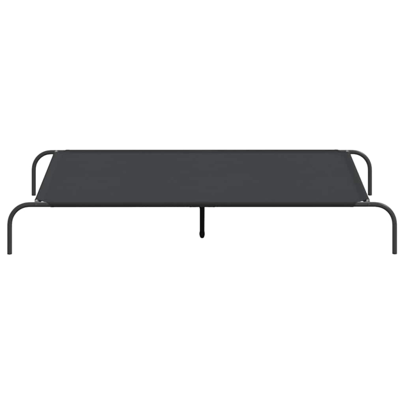 Hundebett Erhöht Schwarz 150x90x20 cm Oxford-Gewebe und Stahl