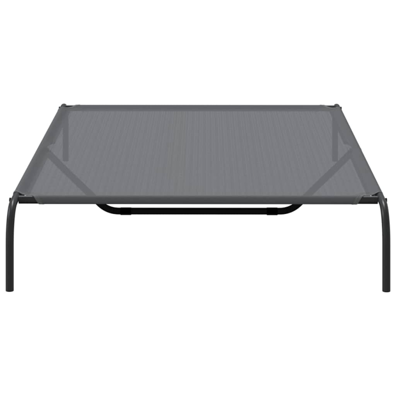 Hundebett Erhöht Grau 150x90x20 cm Textilene und Stahl