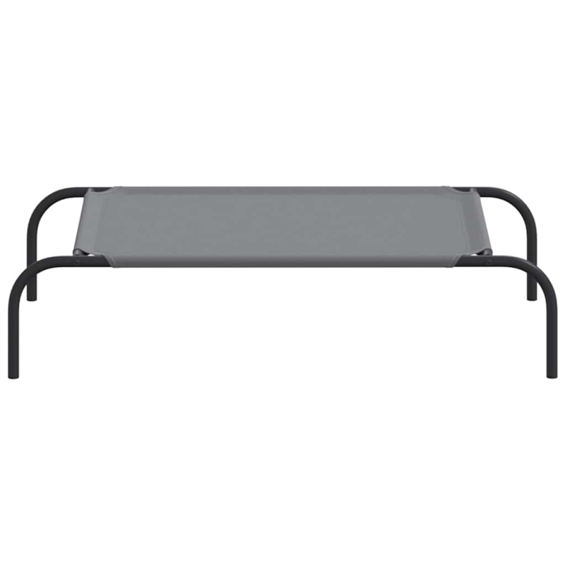 Hundebett Erhöht Grau 90x50x20 cm Oxford-Gewebe und Stahl