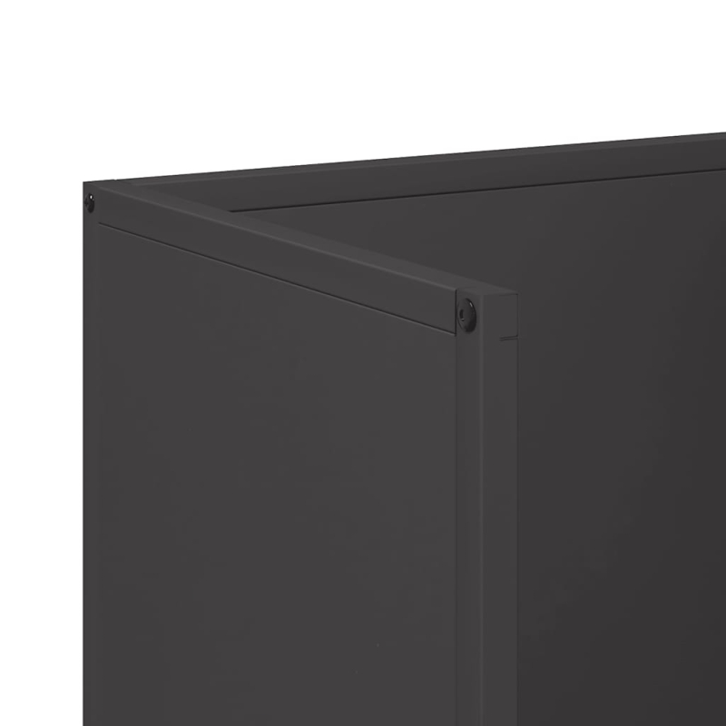 Brennholzregal Schwarz 40x30x80 cm Kaltgewalzter Stahl