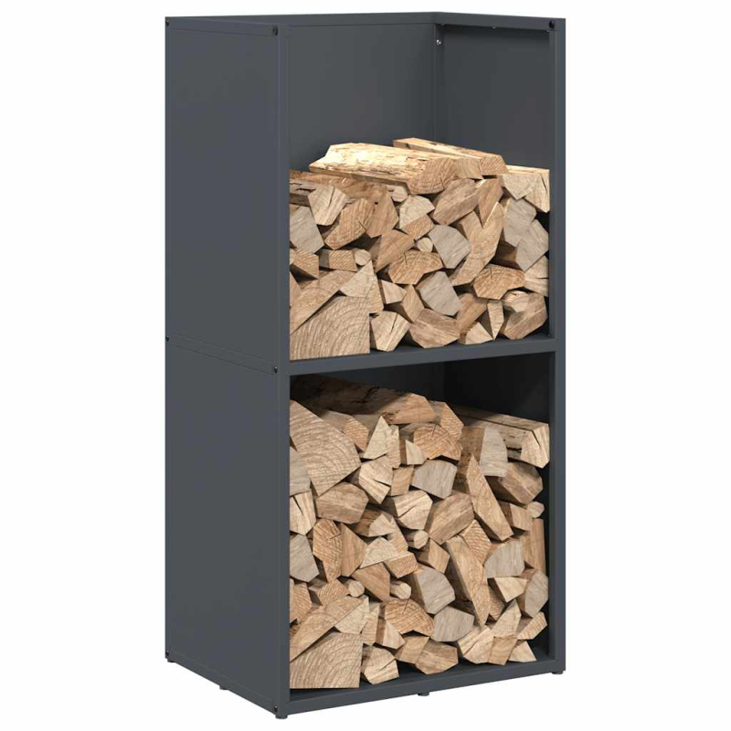 Brennholzregal Anthrazit 40x30x80 cm Kaltgewalzter Stahl